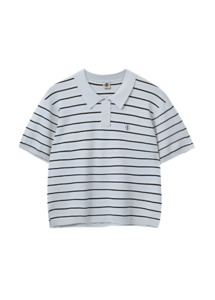 Shirts: The Garment // Madison Tennis Polo / Light Blue & Black Stripe