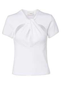 Coperni // Knitted Cut-out Baby Tee / White
