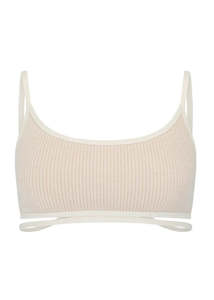 Nagnata // Splice Wool Bralet / Bone White