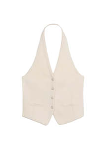 Guest In Residence // Tailored Halter Vest / Cream