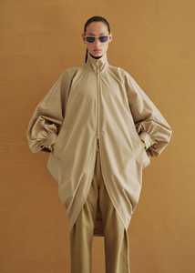 DARKPARK // Norma Draped Sleeves Bomber Jacket / Beige