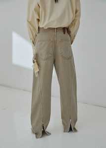 Denim: DARKPARK // Sienna Loose Side Split Denim / Camel