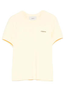 Accessories: Coperni // Knitted Baby Tee / Yellow & Black