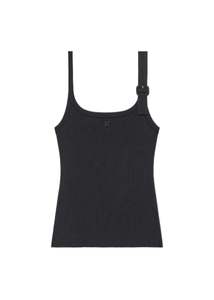 Courreges // Buckle 90's Rib Tank Top / Black