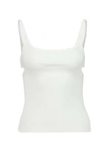 Courreges // Lingerie 90's Rib Tank Top / Heritage White