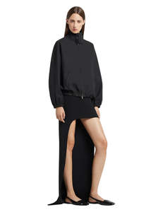 Courreges // Buckle Zipped Bomber Jacket / Chocolate