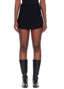 Courreges // Oblique Buttoned Knit Mini Skort / Black
