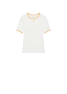 Courreges // T shirt Signature Contrast / Dawn Orange & Heritage White