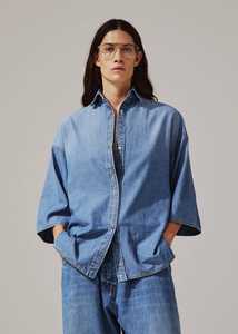 Womens Clothing: DARKPARK // Dora Chambray Shirt / Blue Oslo