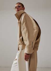 Womens Clothing: DARKPARK // New Celine Double Back Aviator Bomber / Beige
