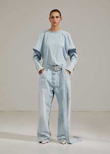 Womens Clothing: DARKPARK // Dalila Denim Belt - Relaxed Tencel Denim / Bleach Baby Blue