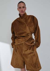 Darkpark // Cindy Suede Contour Jacket / Golden Brown