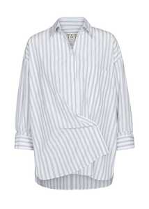 Womens Tops: TWP // New Earl Shirt / White & Midnight