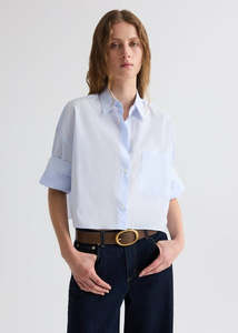 Womens Tops: TWP // Next Ex Shirt / Baby Blue