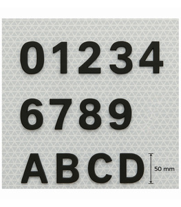 Products: 50mm Black House Numbers Best Letterbox NZ