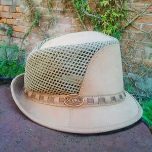Products: Nubuck Visor Trilby - Selke NZ high quality handcrafted leather & fabric hats