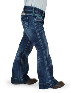 Cowgirl Tuff Girls Turquoise Hurricane Trouser Jeans