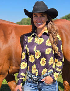Products: Cowgirl Tuff Sunflowers Pullover Shirt
