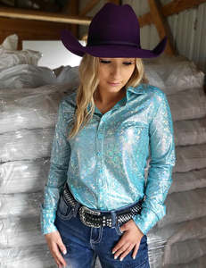 Cowgirl Tuff: Cowgirl Tuff Mint Sparkle Pullover Shirt