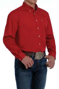 Mens Jeans And Clothing: Cinch Mens Modern Fit Shirt Red