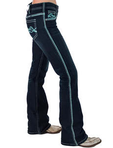 Products: Cowgirl Tuff Turquoise DFMI Dark Jeans