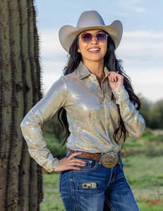 Cowgirl Tuff: Cowgirl Tuff Gold Sequin Pullover Shirt