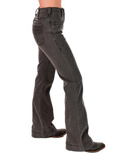 Cowgirl Tuff: Cowgirl Tuff Grey Boot Stitch Jeans