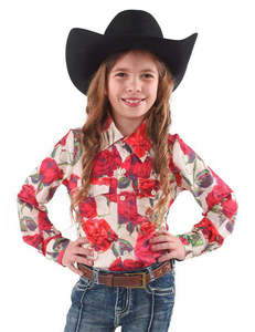 Black Friday Sale: Cowgirl Tuff Girls Rose Shirt