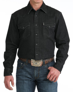 Products: Cinch Men's Black Denim Shirt