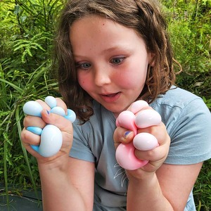 Temp Fidget Toys: Pocket sized Sensory stress Ball 4 Pack- Random Colours