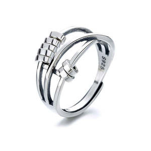 Temp Fidget Toys: Fidget rings sterling silver