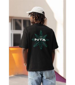 Ngaru Toa Papa Ngaru Tee - Black / Green