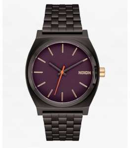 Nixon Time Teller Watch - Gunmetal / Blackberry / Gold