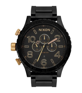 Nixon 51-30 Chrono Watch - Matte Black / Gold