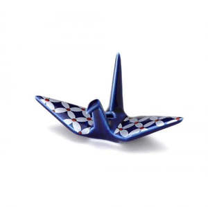 KOSAIDO Japanese incense -  crane incense holder, navy blue