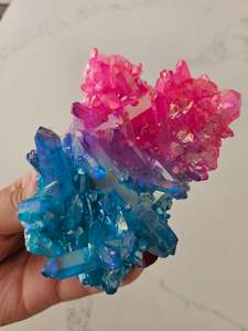 Geodes Clusters Druze: Aura Quartz Cluster D