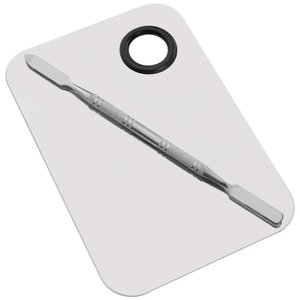 Products: Stainless Steel Mixing Palette with Spatula - Serenity Makeup