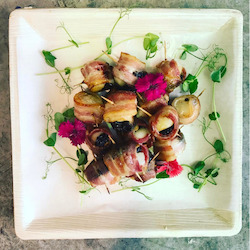Finger Food Corporate Catering: Water chestnuts & prunes wrapped in bacon (GF,DF)