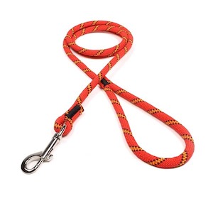 Red w/ Yellow & Black Tracer Rope Leash - Serious Paracord