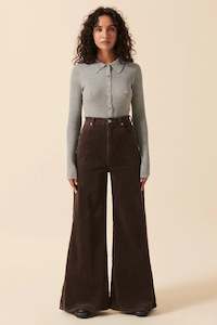 Jeans: Elle Super Flare - Espresso Cord