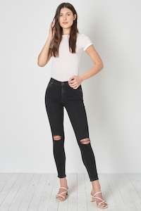 Womens Jeans: Westcoast Ankle - Dusty Black