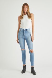 Womens Jeans: Eastcoast Ankle - Ocean Worn