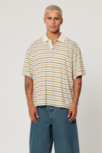 Mens Shirts: A6 Dewey Polo - Vanilla Slice