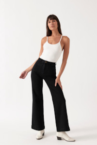 Rollas Womens: Sailor Jean Long - Comfort Jet Black