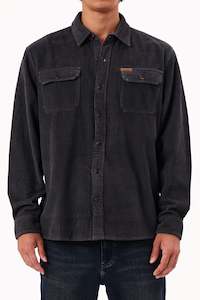 Rollas Mens: Trailer Fat Cord Shirt - Black