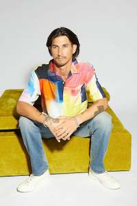 Mens Shirts: Kurojiro Art Shirt 2 - Pink