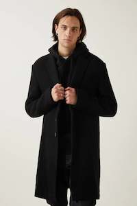 Jackets: Gillespie Wool Coat - Black