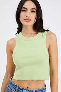Womens Tees: A Heather Singlet - Faded Fluro