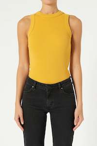 Womens Tees: Jonesy Singlet - Marigold