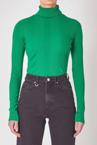 Womens Tees: Frenchie Skivvy - Fern Green